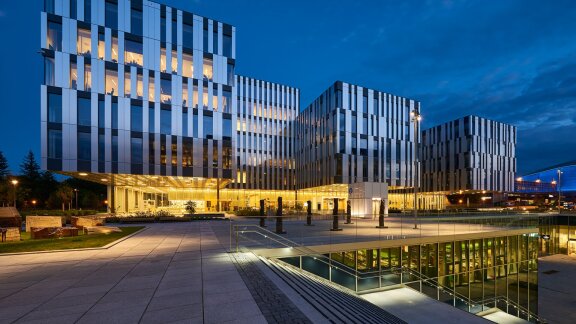 picture of aker solution logo on a wall